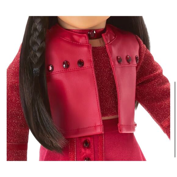 American Girl Doll January BIRTHSTONE CHOKER Necklace Gorgeous Garnet Accessory - Picture 6 of 7